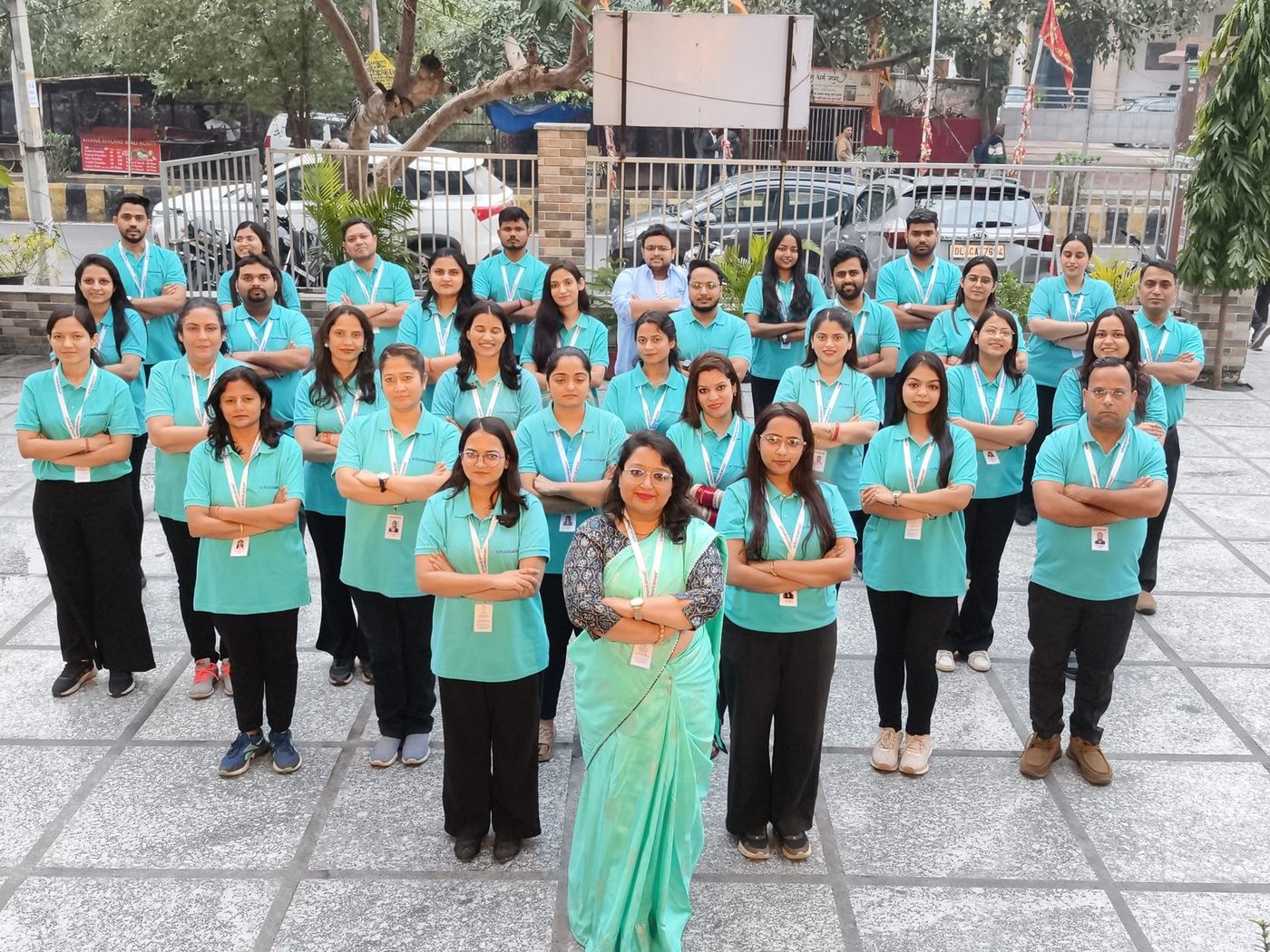 The Schoolcanvas team together in a group photo outside the office